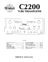 McIntosh C2200 - Service manual